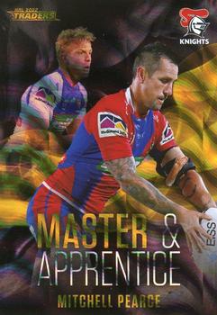 2022 NRL Traders - Master & Apprentice Black Priority #MABK15 Mitchell Pearce Front